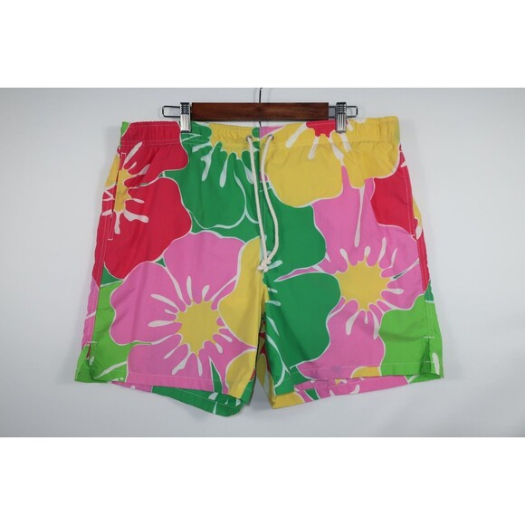 Lilly Pulitzer Men's Swim Trunks Large Floral Via Palm Beach Surf Jams Shorts - Picture 1 of 9